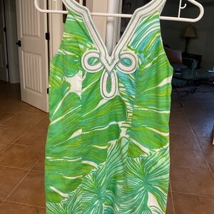 Lilly Pulitzer. Green and White Sleeveless Dress Lilly Pulitzer, xxsmall